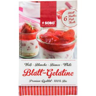 Gelatine Blatt-weiß 6 Blatt